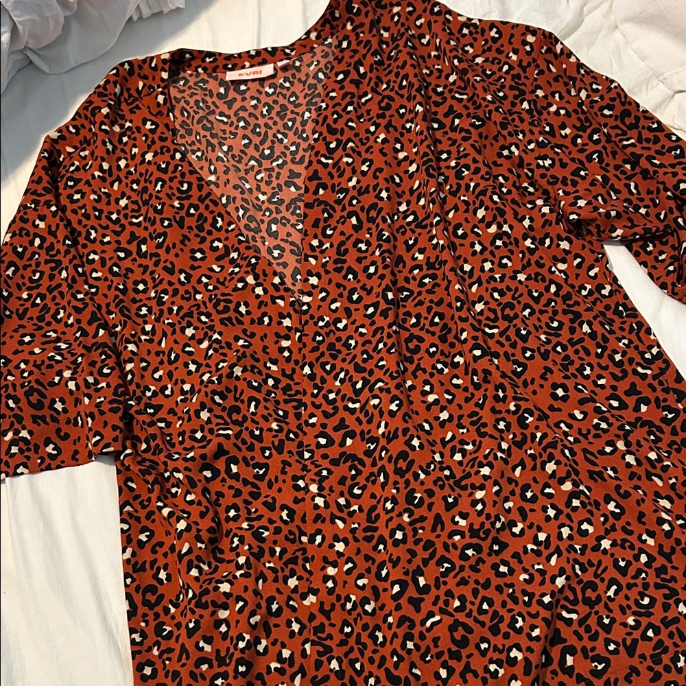 Leopard Print  Kimono 3x